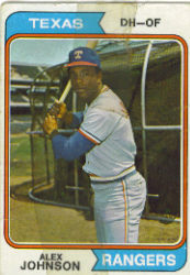 1974 Topps Baseball Cards      107     Alex Johnson